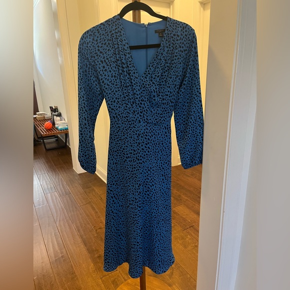 Blue Patterned Women's Dress - Picture 1 of 3
